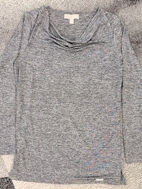 Michael Kors Marled Shiny Silver-Gray Tunic